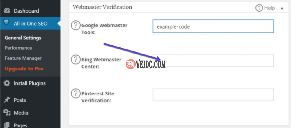 All In One SEO Pack之Bing网站管理员工具设置