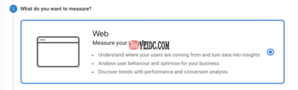 选择您要在Google Analytics（分析）中衡量的内容
