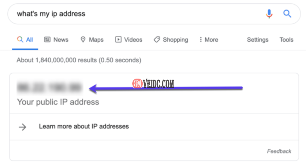 使用Google快速查找您的IP地址