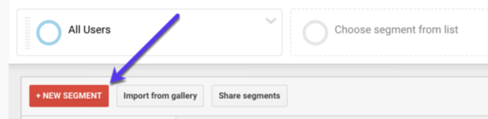 在Google Analytics中添加新细分
