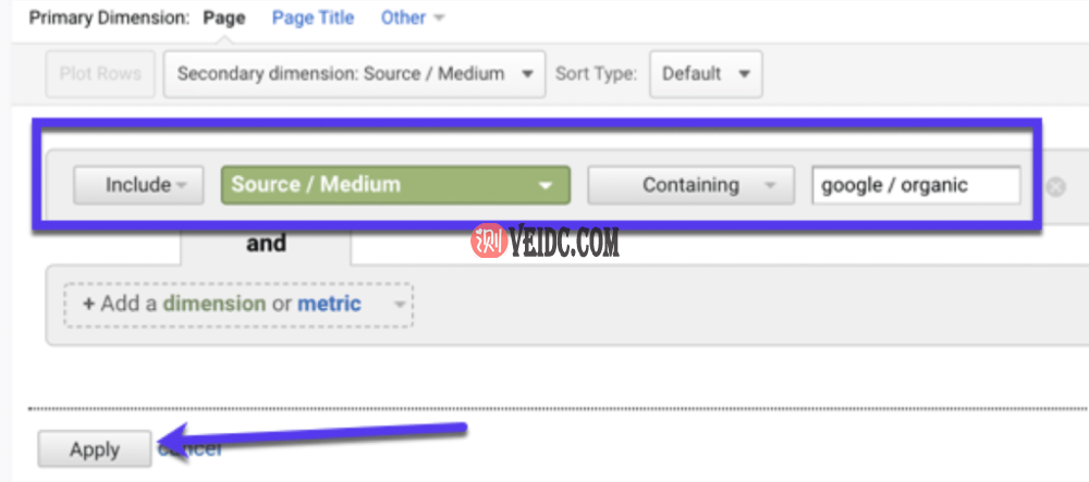 在Google Analytics中按自然（又名SEO流量）过滤