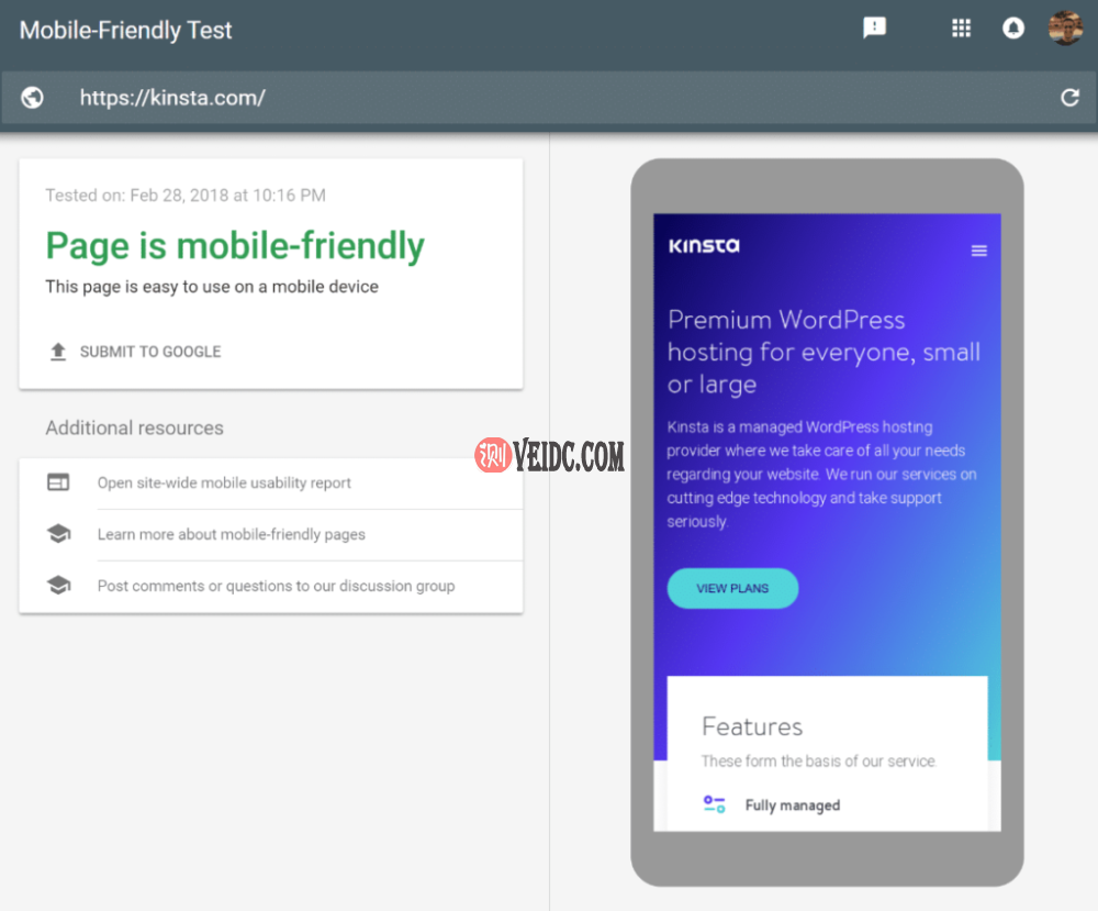 谷歌移动友好测试