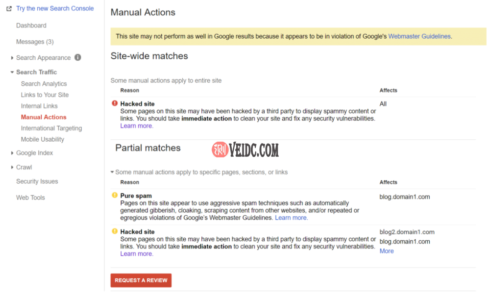 Google Search Console手动操作