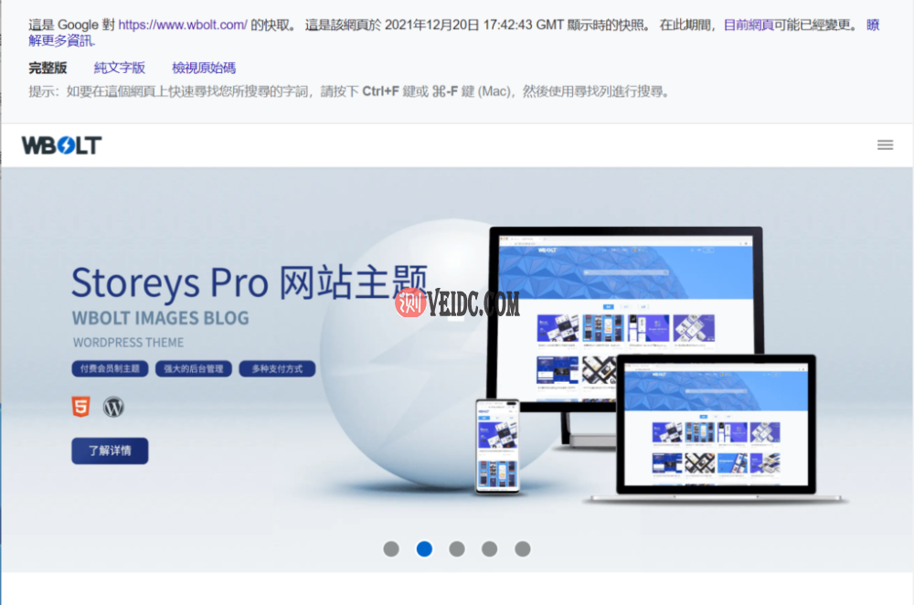 闪电博主页谷歌缓存