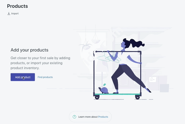 点击“Add product”