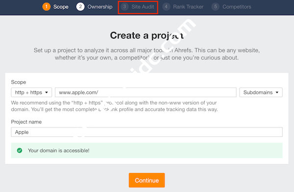 第三步“Site Audit”