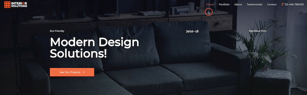 导入模板后的网站外观