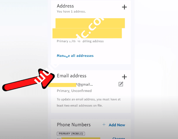 之前填的电子邮箱