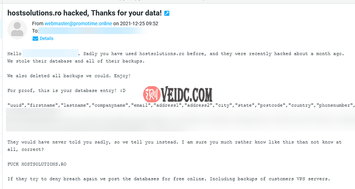 谁黑了 HostSolutions.ro？hostsolutions.ro 所有者透露关键信息-国外主机测评