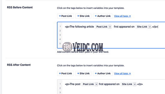 All in One SEO插件RSS内容自定义