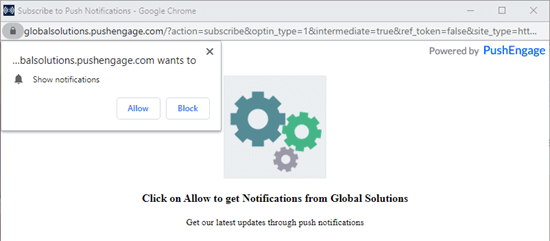PushEngage计算机订阅外观