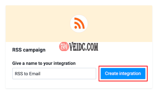 创建RSS campaign集成