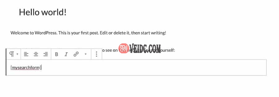 用于向您的网站添加搜索栏的自定义短代码