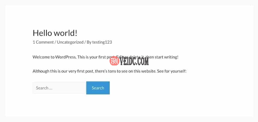 添加了短代码的搜索栏