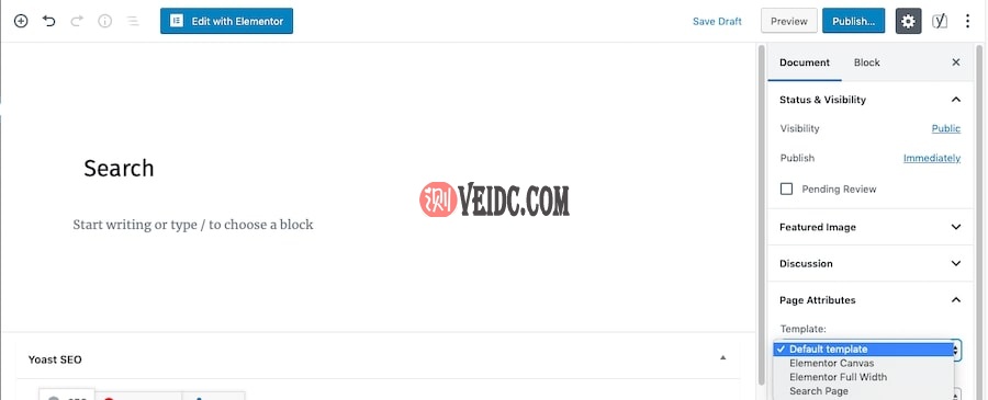 已创建搜索页面模板