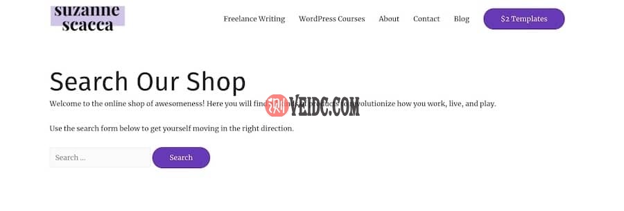 WordPress 中的自定义搜索页面示例