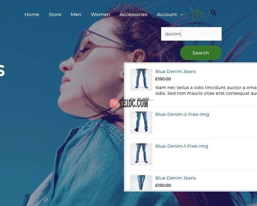 来自自定义搜索栏的实时搜索结果与Ivory Search