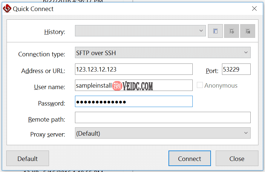 使用FlashFXP的SFTP