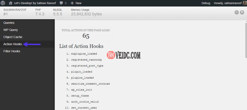 按当前页面加载顺序列出的操作