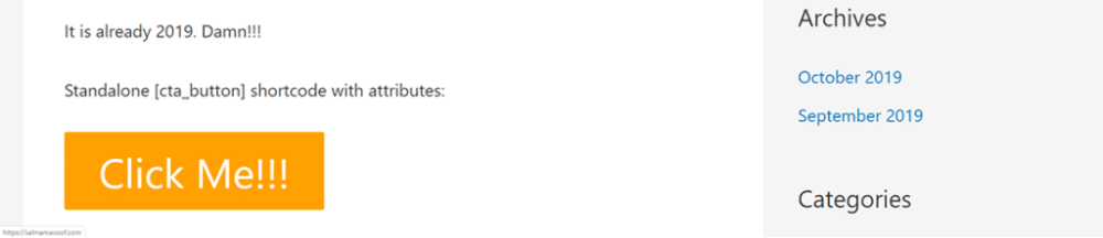 CTA按钮现在具有新的URL、颜色、大小和标签