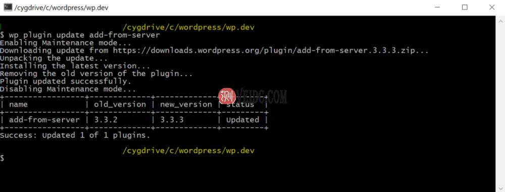 WP-CLI手动更新WordPress插件