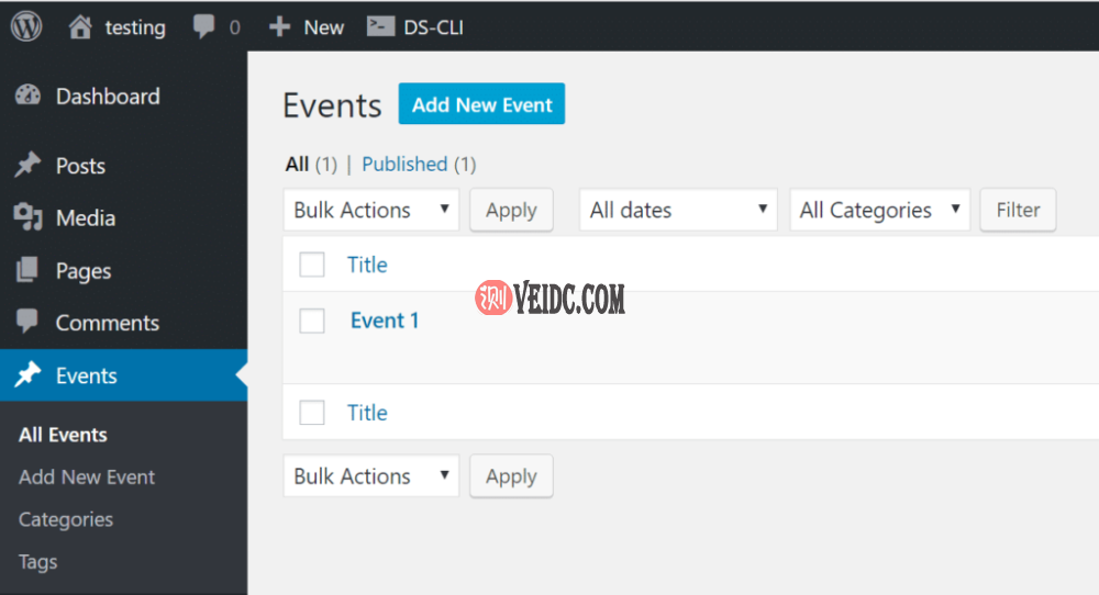 WordPress活动事件
