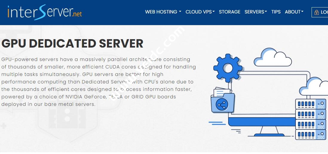 InterServer：GPU专用服务器，AMD Ryzen 3900x/64GB/2 x 1TB NVMe，RTX 2080ti GPU，$250.00/月-国外主机测评