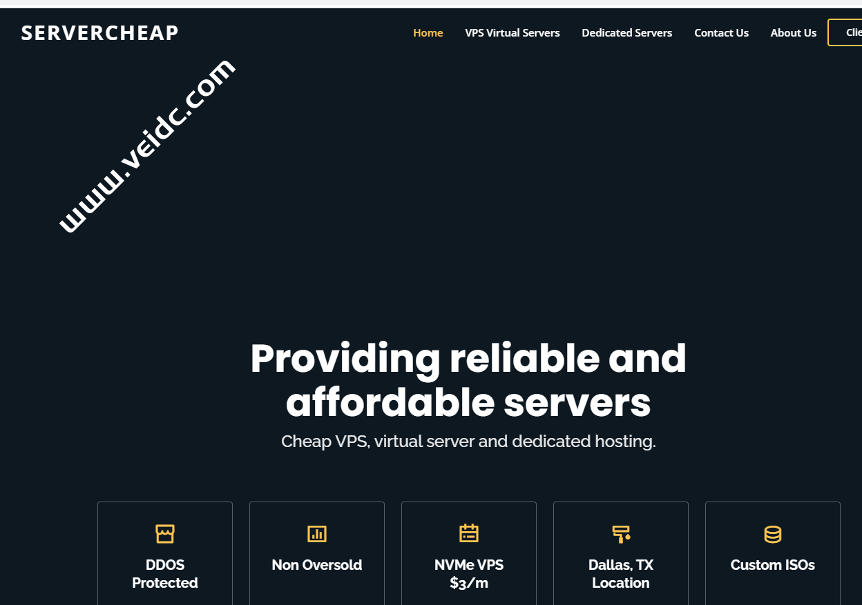 servercheap：美国芝加哥VPS，1G内存/20gNVMe/1T流量，支持自定义ISO，$3/月-国外主机测评