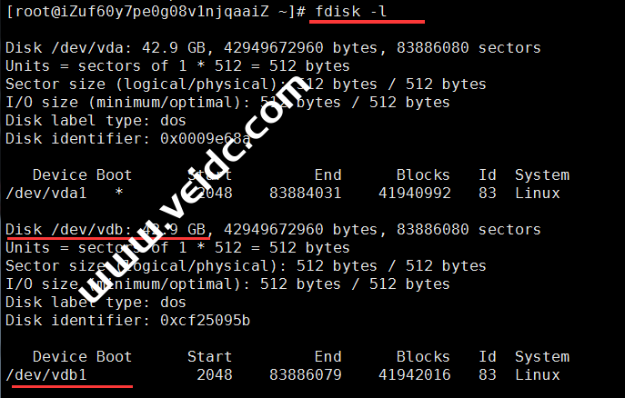 Linux 创建分区出现 no free sectors available 解决方法