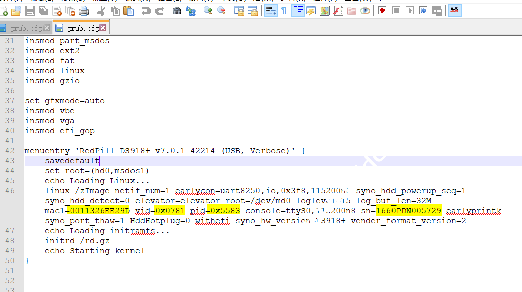 写入黑群晖参数