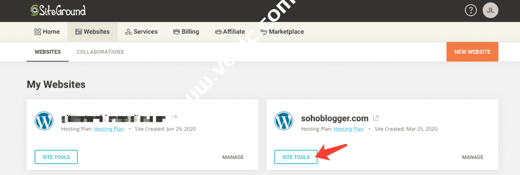 进入网站site tools