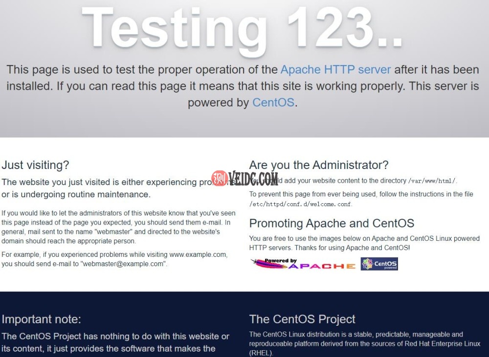 httpd Web服务器安装成功效果