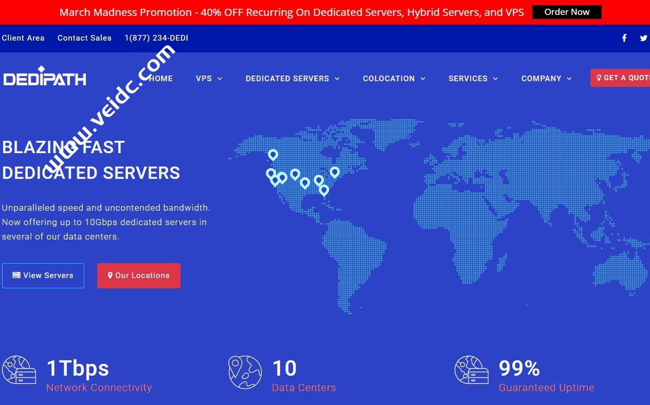 DediPath：美国洛杉矶Ryzen NVME VPS，1核/512M内存/10G NVME/1G@1T/20G防御，$44/年-国外主机测评