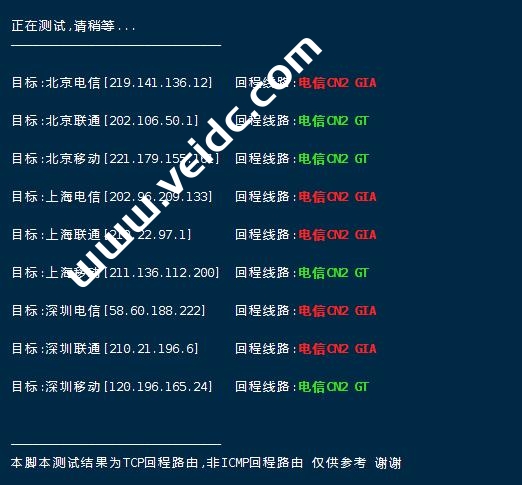 一键检测VPS回程国内三网路由脚本-国外主机测评