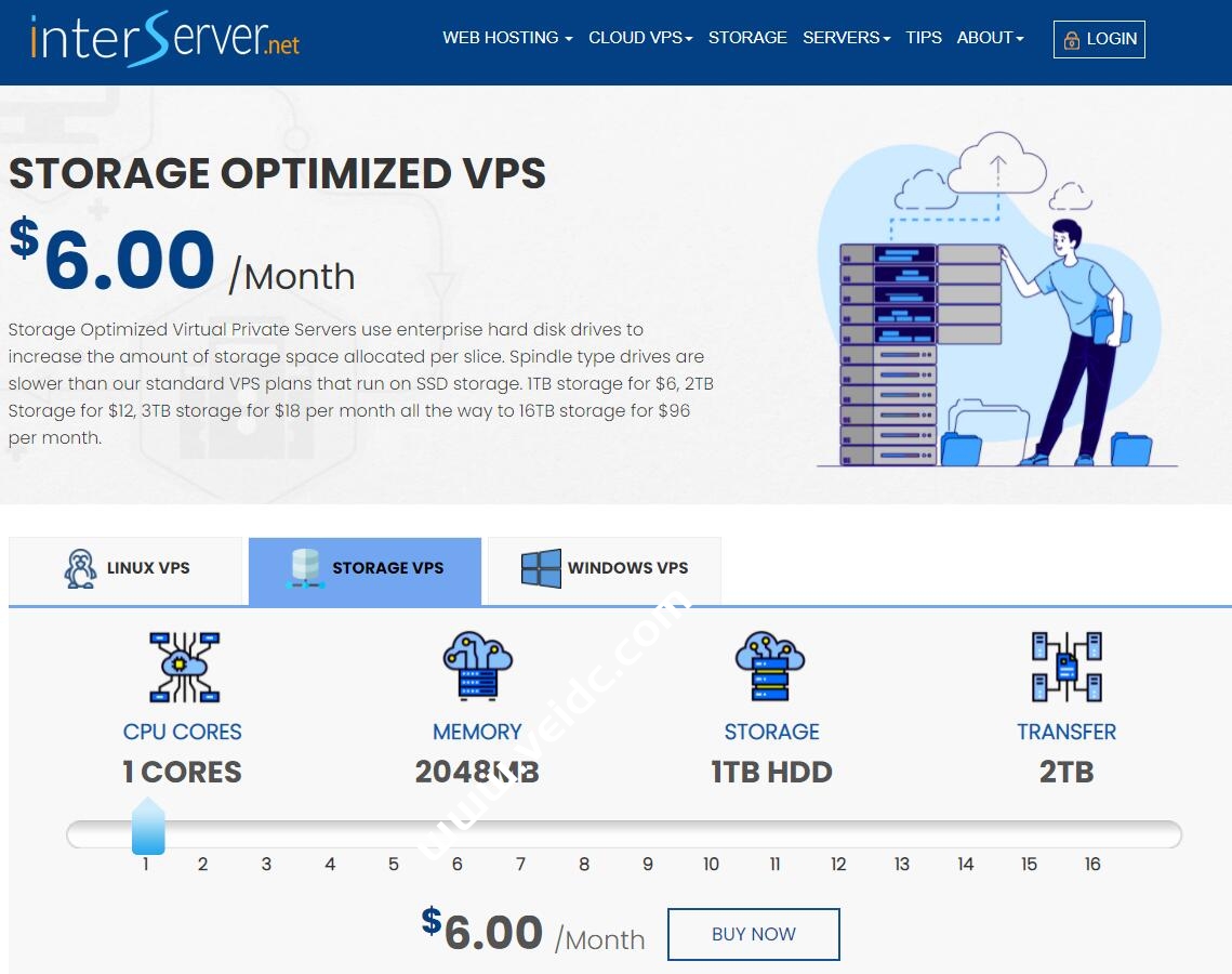 InterServer：美国大硬盘VPS，存储VPS，可选洛杉矶、纽约和新泽西机房，折后月付$4.8起-国外主机测评