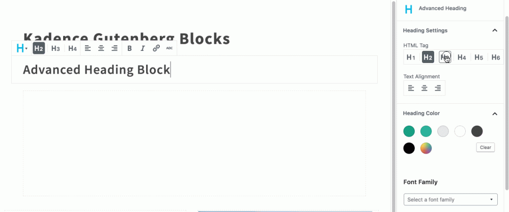 Change Heading Settings