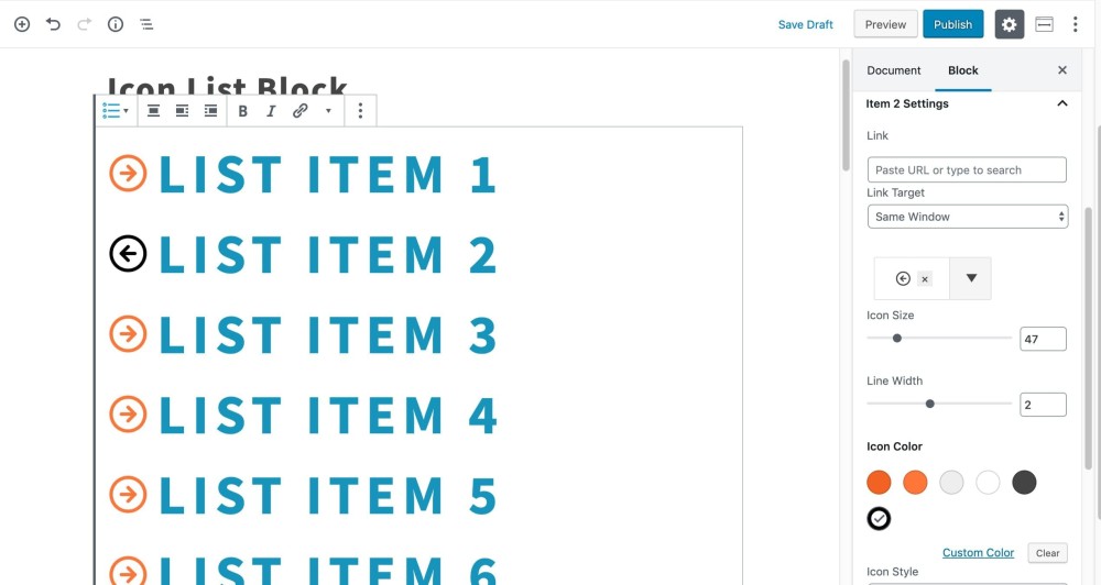 Individual Icon Settings
