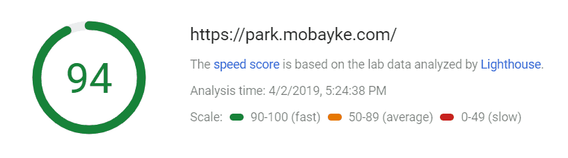 谷歌官方PageSpeed Insights检测数据