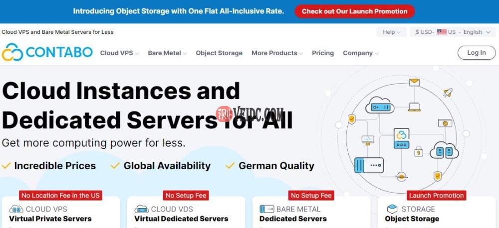境外云服务器推荐 - Contabo