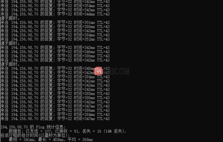 pq.hosting香港VPS本地Ping测试