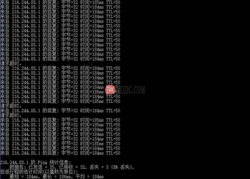 TMTHosting美国VPS本地Ping延迟测试