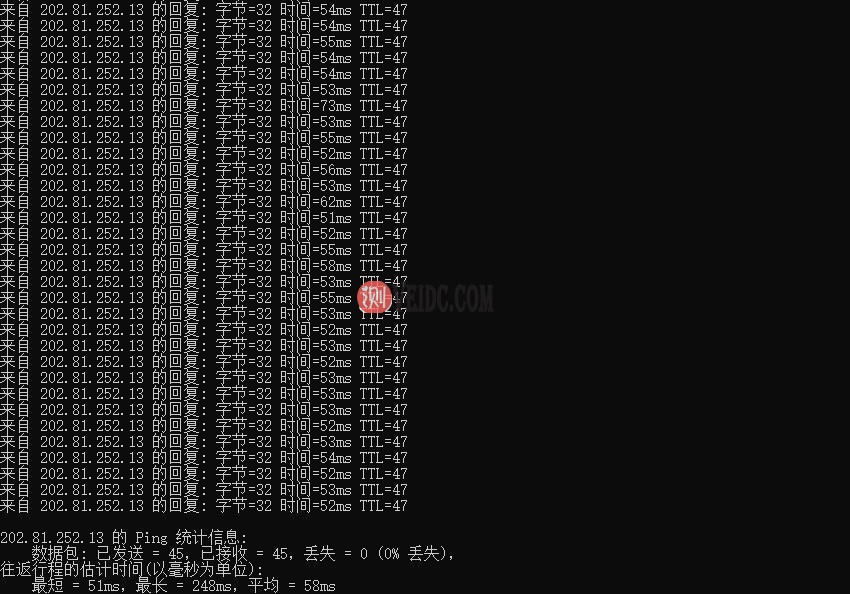 Netfront香港VPS 本地IP Ping测试