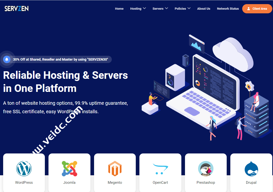 Servzen：荷兰VPS，OpenVZ，1核1G20GSSD，1Gbps不限流量，$2.49/月起-国外主机测评