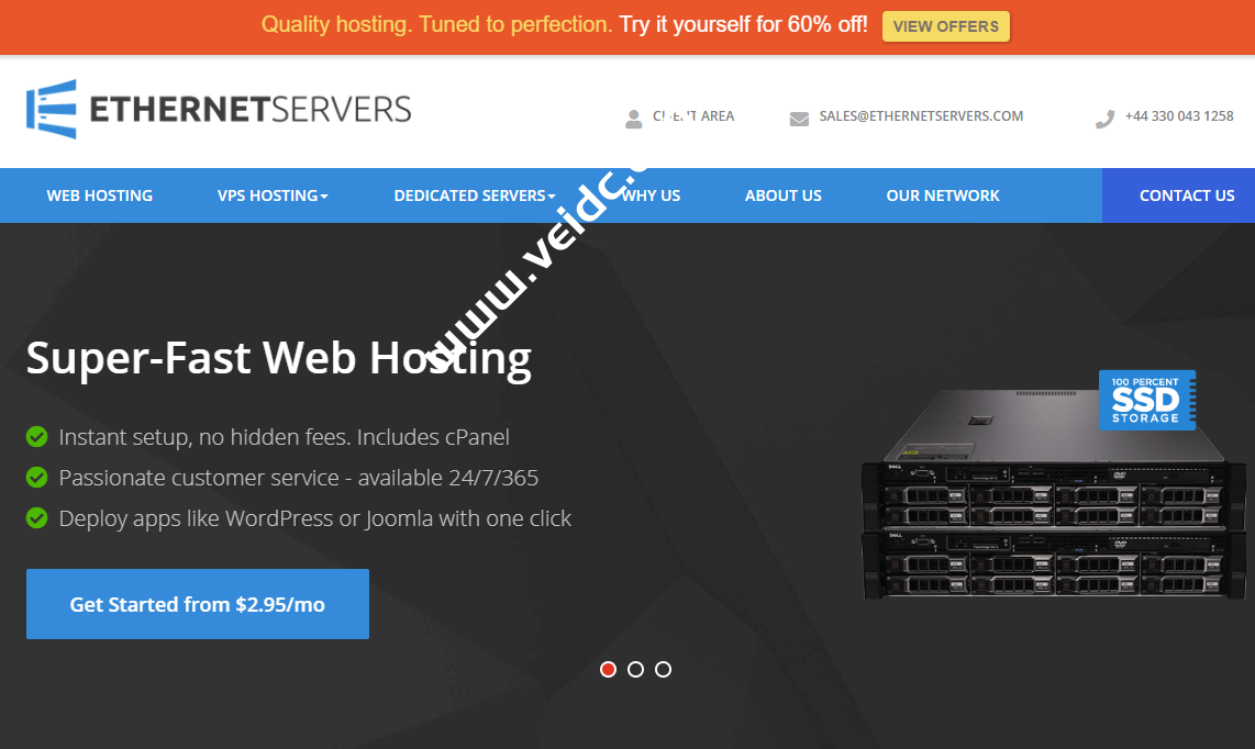 EthernetServers：美国便宜VPS年付12美元起，2个独立IP，免费20GDDOS保护-国外主机测评