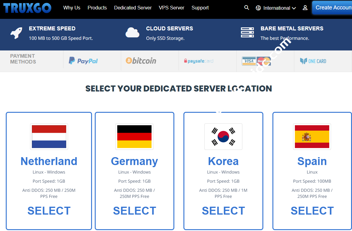 TRUXGO：韩国独立服务器，L5630/8GB/1TB/1Gbps不限流量，$160/月起-国外主机测评