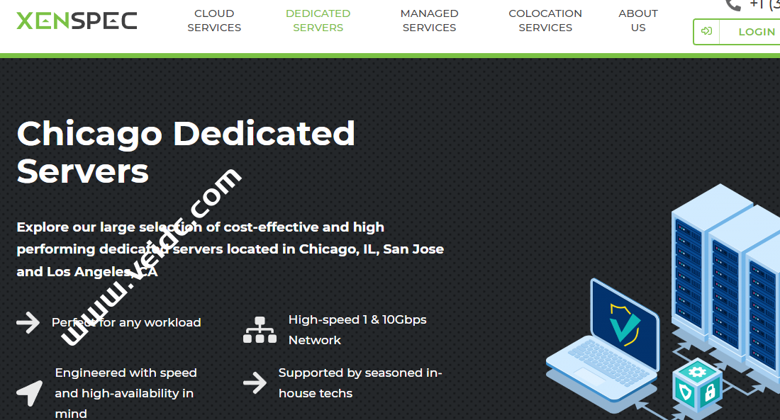 XenSpec：美国芝加哥VPS 1核/1GB/10GB SSD/1Gbps不限流量/$2.95/月起，高防服务器$65 /月起-国外主机测评
