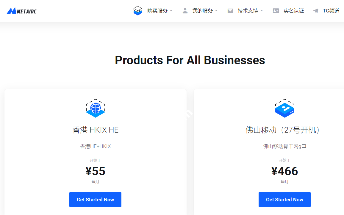 METAIDC：香港大带宽VPS，香港HE+HKIX，1核1GB/20GBSSD/1Gbps@4TB，月付50元起-国外主机测评