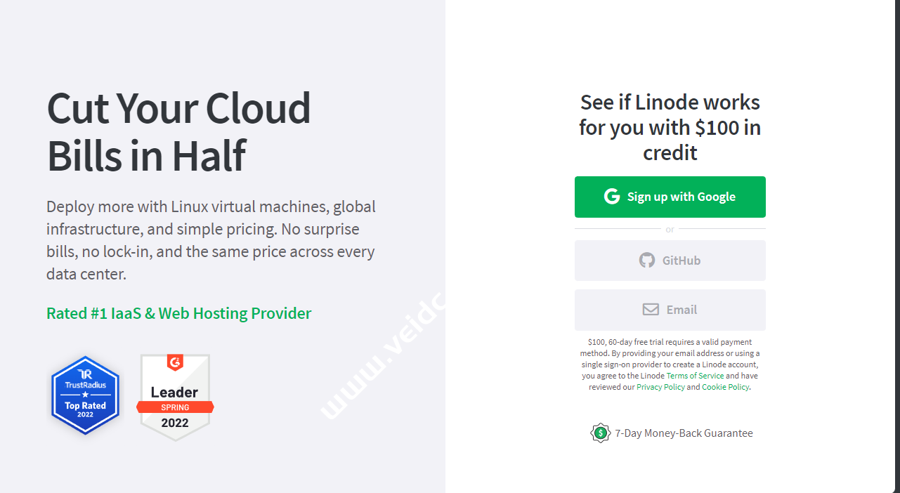 Linode： 新用户注册赠送$100账户余额，1核/1G/25G NVMe/1T流量，月付$5起，包括日本等11个机房可选-国外主机测评
