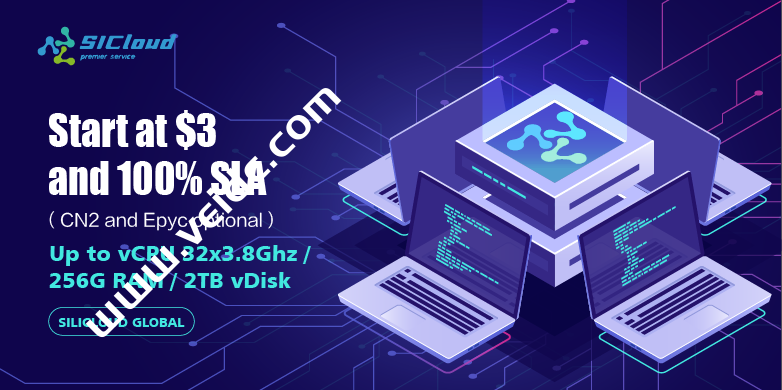 SiliCloud：美国洛杉矶GIA VPS，自选弹性配置，1核（可选Intel或AMD）1G/12G SSD，200Mbps@500GB流量，年付172元起-国外主机测评