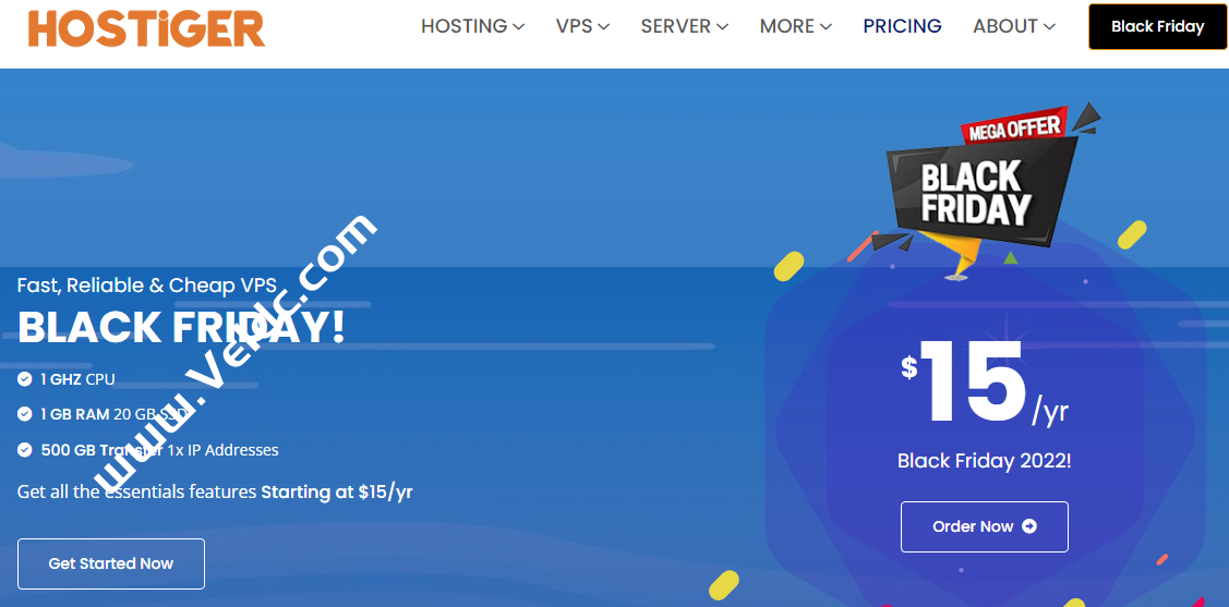 Hostiger：黑五优惠，土耳其VPS，可选Windows，1核1G 20GSSD，300Mbps@500GB流量，年付$15起-国外主机测评